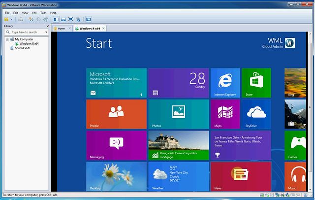 Windows 8 в VMware