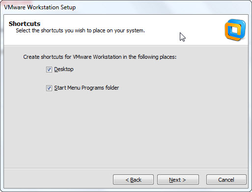 Процесс установки VMware  на windows 7