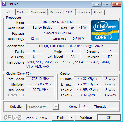 как узнать характеристики своего компьютера CPU-Z